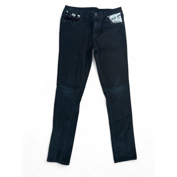 So & Members Mark Girls Black Pants Skinny Jeggings Pull On Adjustable Waist  14 - Picture 6 of 9